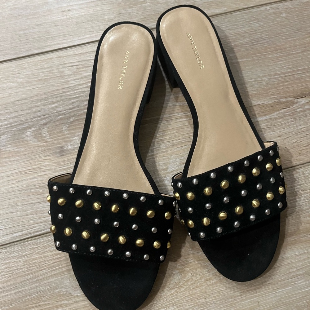 Ann Taylor Slip On Sandals Size 9